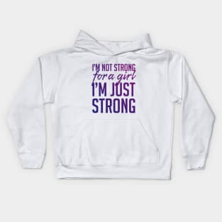 Strong for a Girl Kids Hoodie